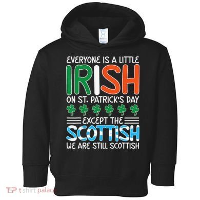 St Patrick's Day Irish Flag Scottish Shamrock Funny Joke Toddler Hoodie