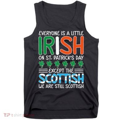 St Patrick's Day Irish Flag Scottish Shamrock Funny Joke Tank Top
