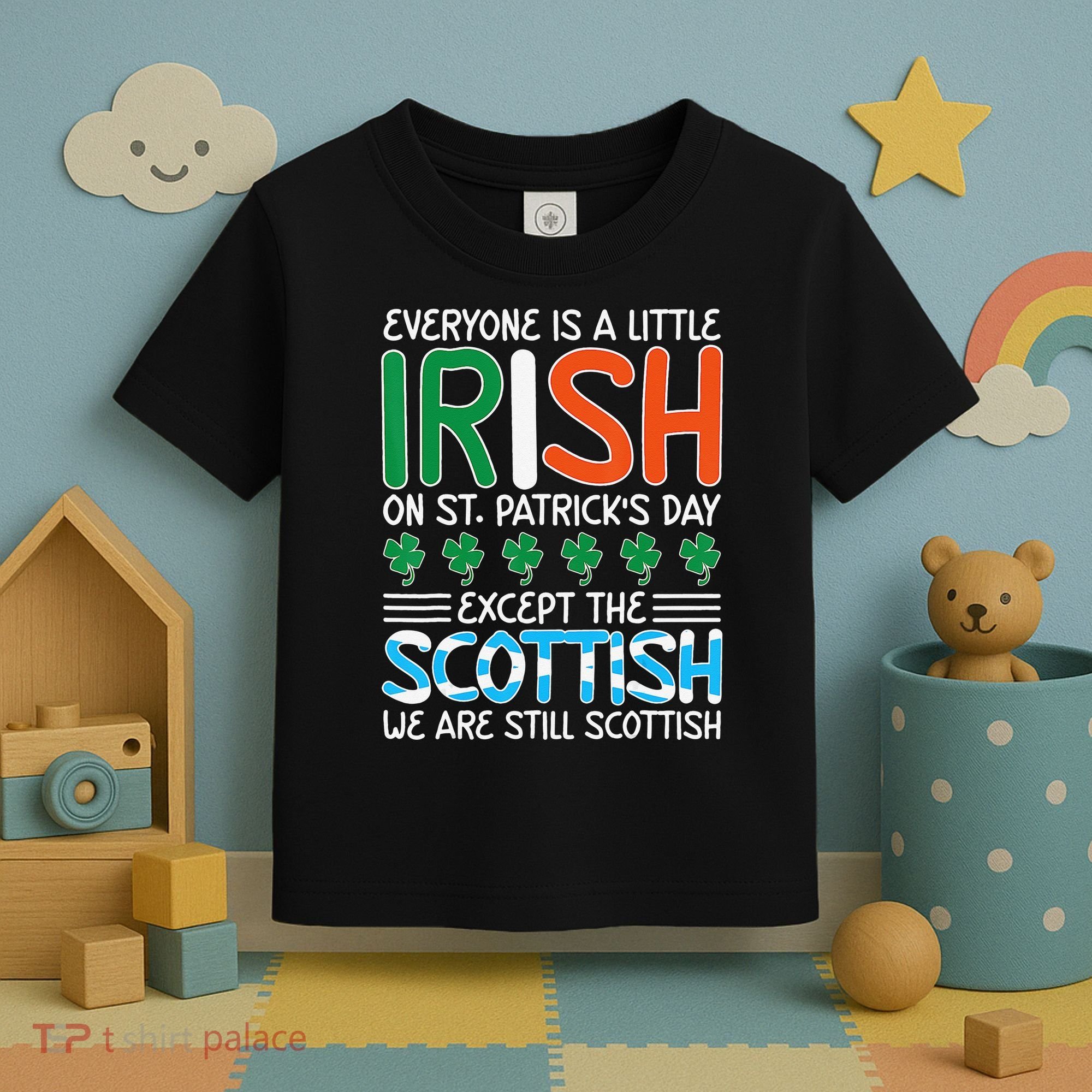 St Patrick's Day Irish Flag Scottish Shamrock Funny Joke Toddler T-Shirt