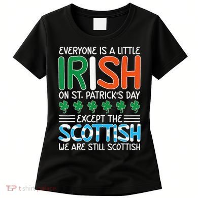 St Patrick's Day Irish Flag Scottish Shamrock Funny Joke Women's T-Shirt