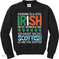 St Patrick's Day Irish Flag Scottish Shamrock Funny Joke Kids Sweatshirt thumb 0