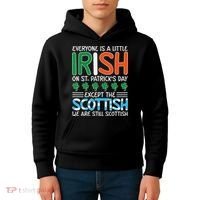 St Patrick's Day Irish Flag Scottish Shamrock Funny Joke Kids Hoodie thumb 4