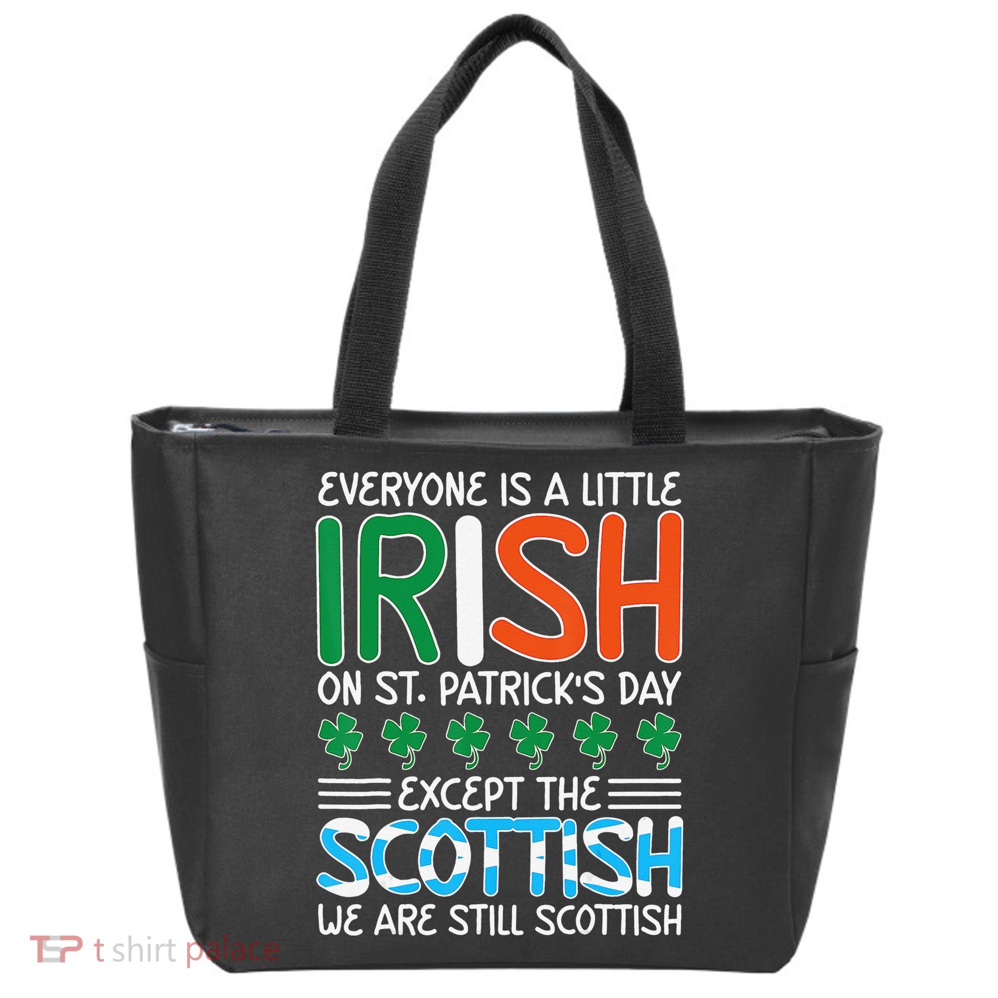 St Patrick's Day Irish Flag Scottish Shamrock Funny Joke Tote Bag