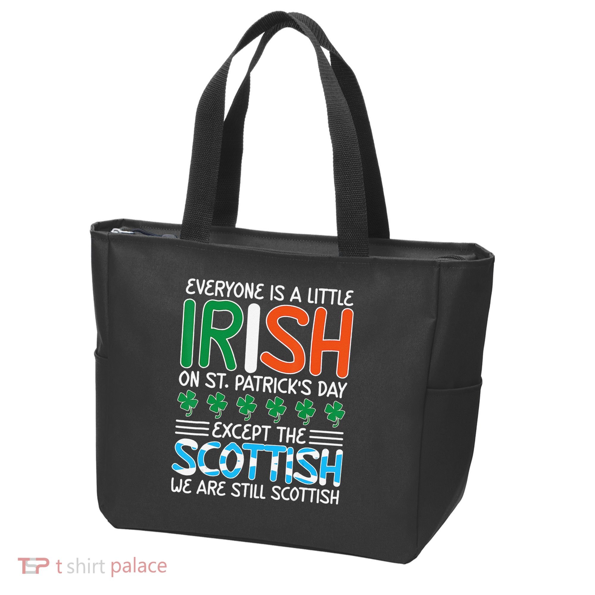 St Patrick's Day Irish Flag Scottish Shamrock Funny Joke Tote Bag