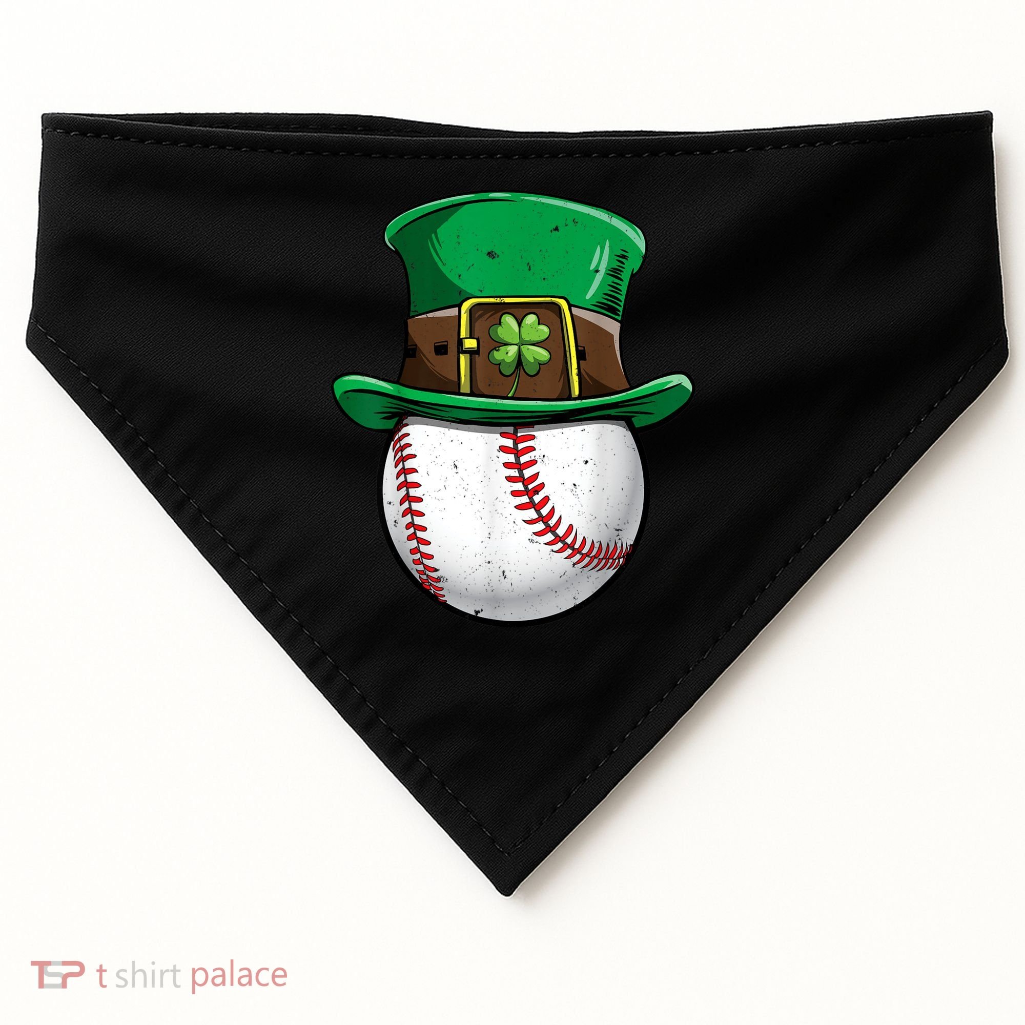 St Patricks Day, Baseball St Patricks Day USA-Made Doggie Bandana