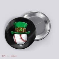 St Patricks Day, Baseball St Patricks Day Button thumb 0