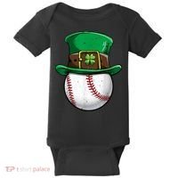 St Patricks Day, Baseball St Patricks Day Baby Bodysuit thumb 0