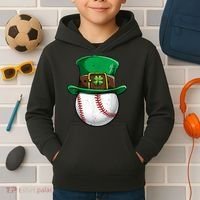 St Patricks Day, Baseball St Patricks Day Kids Hoodie thumb 2