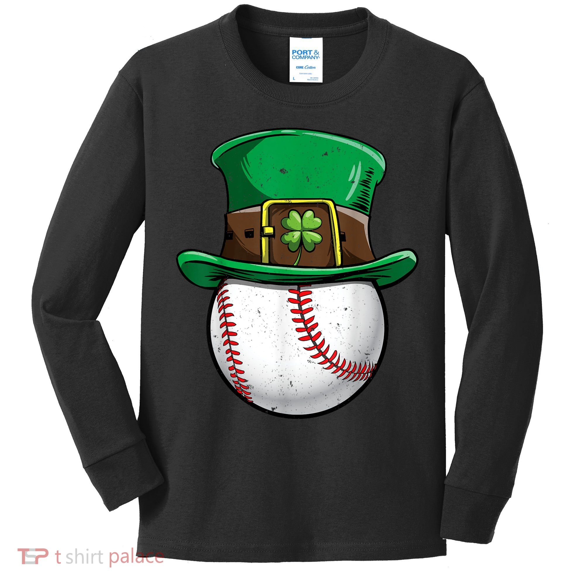 St Patricks Day, Baseball St Patricks Day Kids Long Sleeve Shirt
