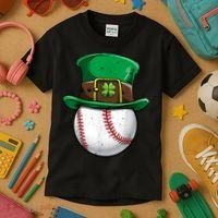St Patricks Day, Baseball St Patricks Day Kids T-Shirt thumb 3
