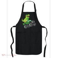 St Patricks Day T Rex Riding Monster Truck Dino Apron thumb 0