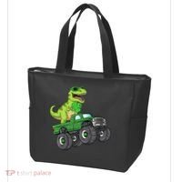 St Patricks Day T Rex Riding Monster Truck Dino Tote Bag thumb 3