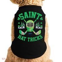St Patrick's Day Hockey Saint Hat Tricks Shamrock Doggie Tank thumb 0