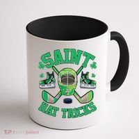 St Patrick's Day Hockey Saint Hat Tricks Shamrock Coffee Mug thumb 1