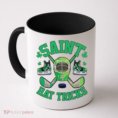 St Patrick's Day Hockey Saint Hat Tricks Shamrock Coffee Mug