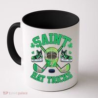 St Patrick's Day Hockey Saint Hat Tricks Shamrock Coffee Mug thumb 0
