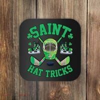 St Patrick's Day Hockey Saint Hat Tricks Shamrock Coaster thumb 0