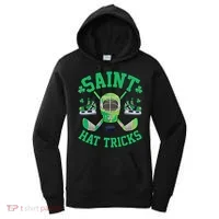 St Patrick's Day Hockey Saint Hat Tricks Shamrock Women's Hoodie thumb 0