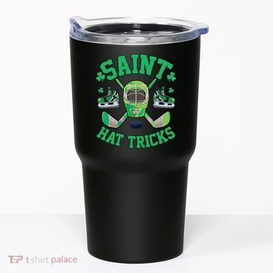 St Patrick's Day Hockey Saint Hat Tricks Shamrock Tumbler