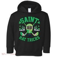 St Patrick's Day Hockey Saint Hat Tricks Shamrock Toddler Hoodie thumb 0