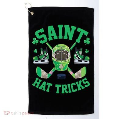 St Patrick's Day Hockey Saint Hat Tricks Shamrock Golf Towel