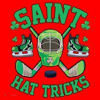 St Patrick's Day Hockey Saint Hat Tricks Shamrock Santa Hat thumb 1