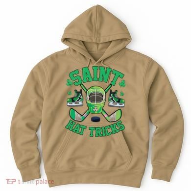 St Patrick's Day Hockey Saint Hat Tricks Shamrock Hoodie