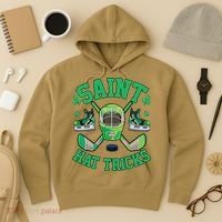 St Patrick's Day Hockey Saint Hat Tricks Shamrock Hoodie thumb 3