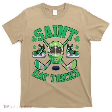 St Patrick's Day Hockey Saint Hat Tricks Shamrock T-Shirt