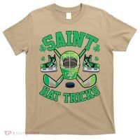 St Patrick's Day Hockey Saint Hat Tricks Shamrock T-Shirt thumb 0