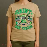 St Patrick's Day Hockey Saint Hat Tricks Shamrock T-Shirt thumb 4