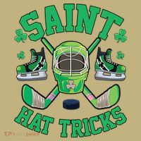 St Patrick's Day Hockey Saint Hat Tricks Shamrock Button thumb 1