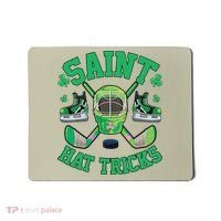 St Patrick's Day Hockey Saint Hat Tricks Shamrock Mousepad thumb 0