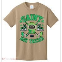St Patrick's Day Hockey Saint Hat Tricks Shamrock Kids T-Shirt thumb 0