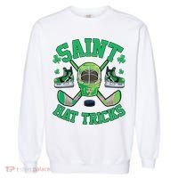 St Patrick's Day Hockey Saint Hat Tricks Shamrock Garment-Dyed Sweatshirt thumb 0