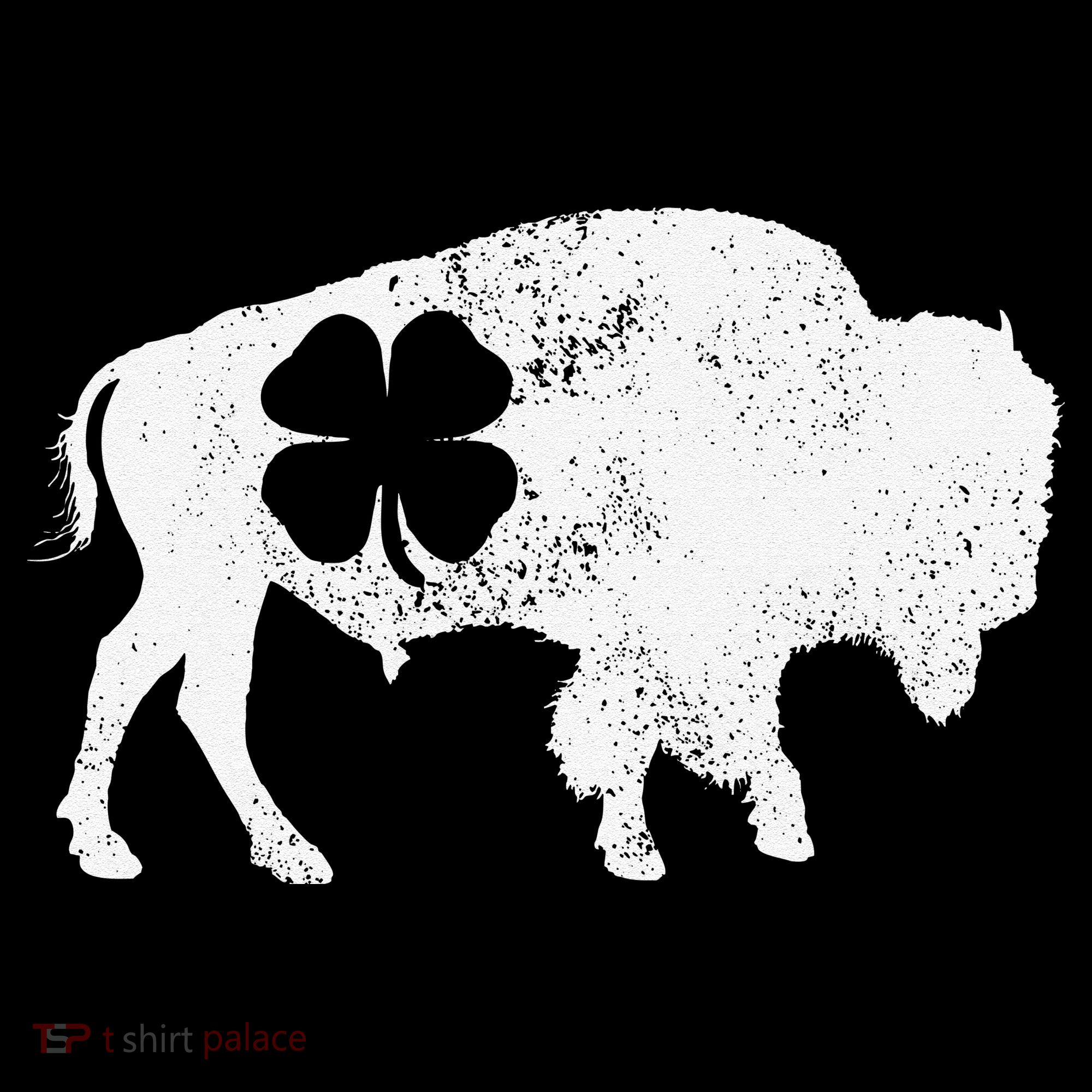 St Patrick's Day Green Shamrock Buffalo Bison Irish Saint Funny Coaster