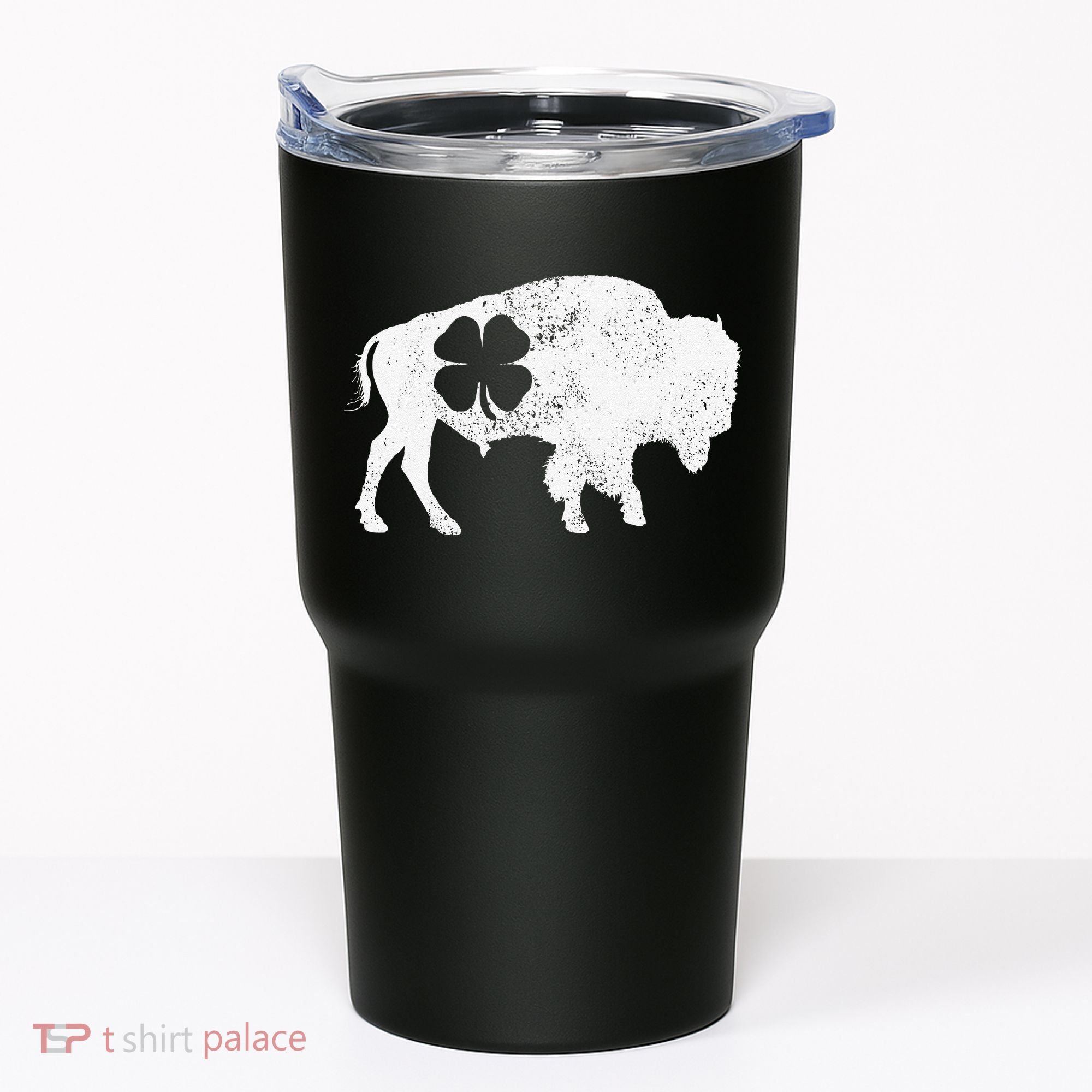 St Patrick's Day Green Shamrock Buffalo Bison Irish Saint Funny Tumbler