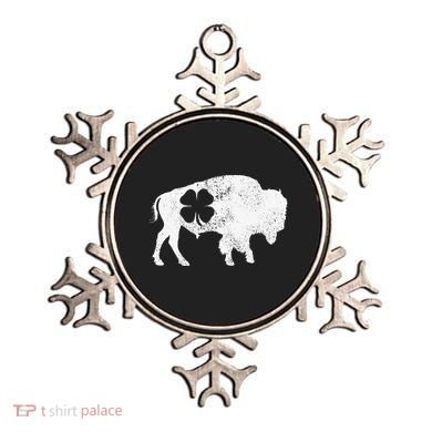 St Patrick's Day Green Shamrock Buffalo Bison Irish Saint Funny Ornament