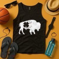 St Patrick's Day Green Shamrock Buffalo Bison Irish Saint Funny Tank Top thumb 4