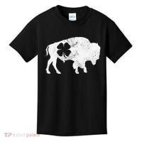 St Patrick's Day Green Shamrock Buffalo Bison Irish Saint Funny Kids T-Shirt thumb 0