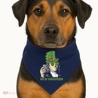 St Patricks Day, Ben Drankin, Funny St Patricks Day, St Patricks Day Drinking USA-Made Doggie Bandana thumb 1