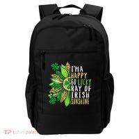 St. Patricks Day Sunflower Happy Go Lucky Ray Irish Sunshine Backpack thumb 0