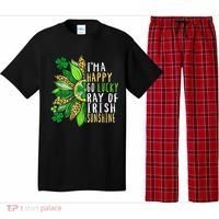 St. Patricks Day Sunflower Happy Go Lucky Ray Irish Sunshine Pajama Set thumb 0