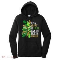 St. Patricks Day Sunflower Happy Go Lucky Ray Irish Sunshine Women's Hoodie thumb 0