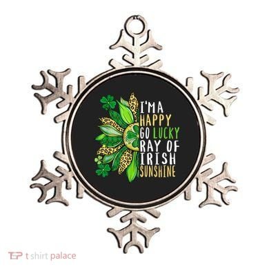St. Patricks Day Sunflower Happy Go Lucky Ray Irish Sunshine Ornament