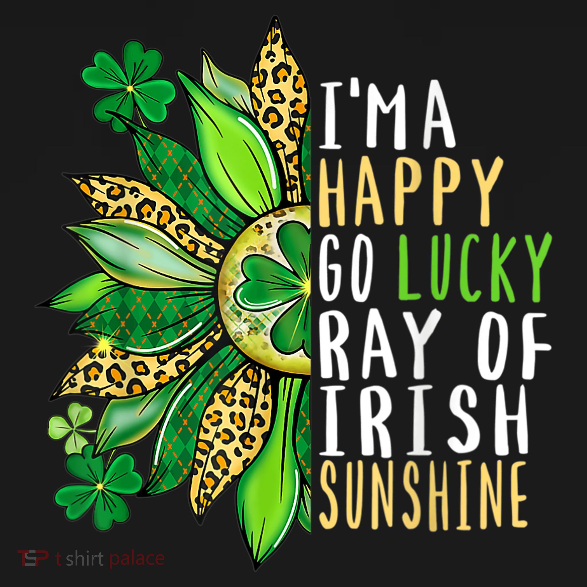 St. Patricks Day Sunflower Happy Go Lucky Ray Irish Sunshine Women's Tank Top