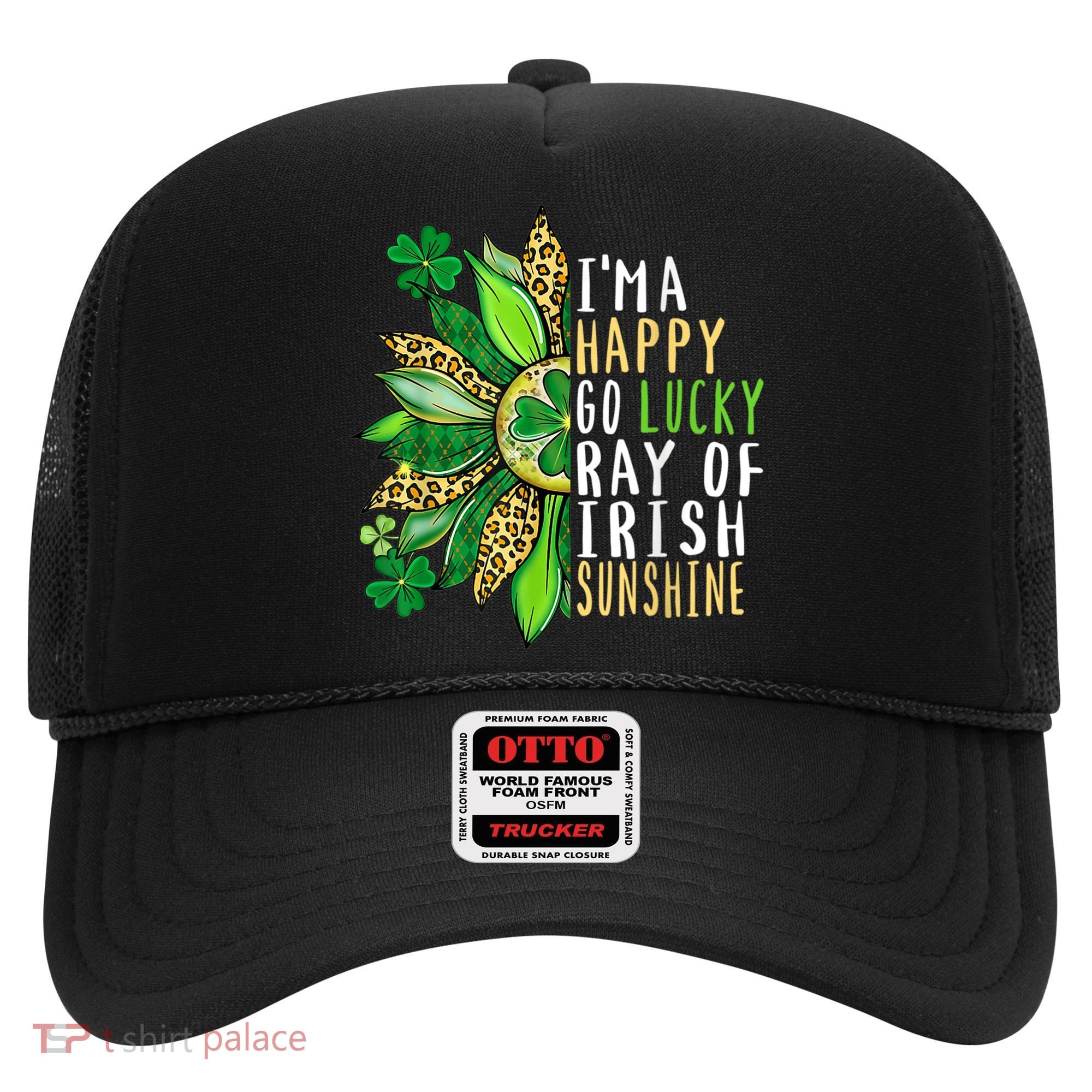 St. Patricks Day Sunflower Happy Go Lucky Ray Irish Sunshine Hat