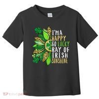 St. Patricks Day Sunflower Happy Go Lucky Ray Irish Sunshine Toddler T-Shirt thumb 0