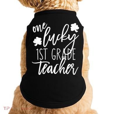St Patricks Day One Lucky First Grade Teacher St Pattys Day Doggie Tank