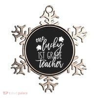 St Patricks Day One Lucky First Grade Teacher St Pattys Day Ornament thumb 0